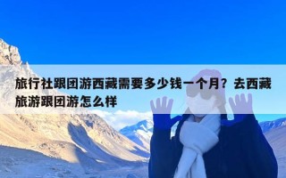 旅行社跟团游西藏需要多少钱一个月？去西藏旅游跟团游怎么样