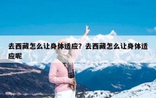 去西藏怎么让身体适应？去西藏怎么让身体适应呢