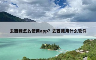 去西藏怎么使用app？去西藏用什么软件