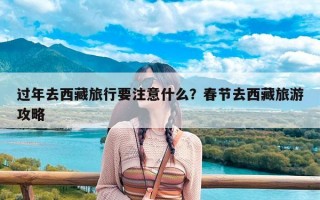 过年去西藏旅行要注意什么？春节去西藏旅游攻略