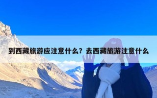 到西藏旅游应注意什么？去西藏旅游注意什么