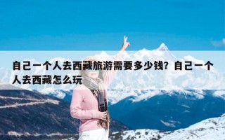 自己一个人去西藏旅游需要多少钱？自己一个人去西藏怎么玩