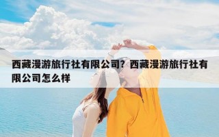 西藏漫游旅行社有限公司？西藏漫游旅行社有限公司怎么样