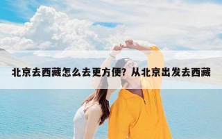 北京去西藏怎么去更方便？从北京出发去西藏