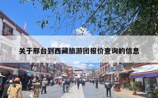 关于邢台到西藏旅游团报价查询的信息
