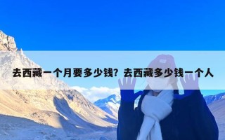 去西藏一个月要多少钱？去西藏多少钱一个人