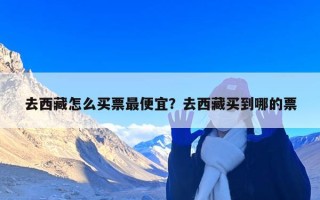 去西藏怎么买票最便宜？去西藏买到哪的票
