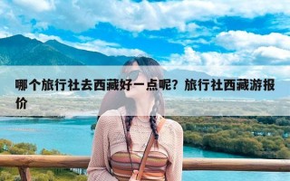 哪个旅行社去西藏好一点呢？旅行社西藏游报价