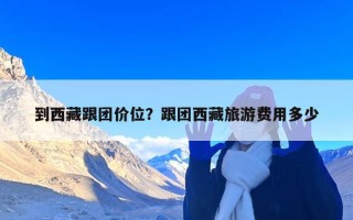 到西藏跟团价位？跟团西藏旅游费用多少